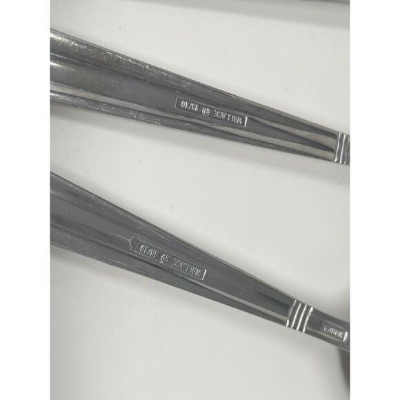 WALLACE CENTENNIAL Stainless Steel 18/10 Dinner Oval Soup Spoons 7 7/8" Set Of 6 - Picture 6 of 6